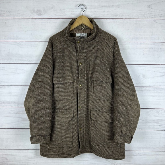 Vintage Woolrich Tweed Coat Jacket XL